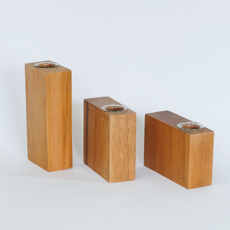 WOOD フラワーベース フラワーベース 花瓶 一輪挿し おしゃれ ミニサイズ