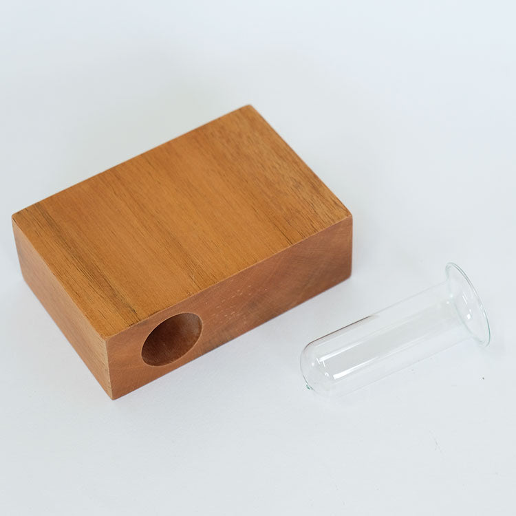 WOOD フラワーベース フラワーベース 花瓶 一輪挿し おしゃれ ミニサイズ