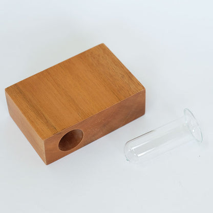 WOOD フラワーベース フラワーベース 花瓶 一輪挿し おしゃれ ミニサイズ