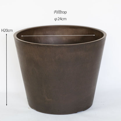 植木鉢 おしゃれプラ鉢 スタンダード 25/20 塊根植物 コーデックス 径25.5cm 高さ20cm ブラウン ホワイト グレー