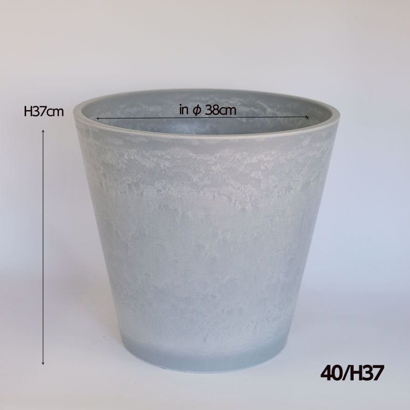 植木鉢 大型プラポット40 ハイタイプ 頑丈 塊根植物 多肉 黒プラスチック鉢 径40cm 高さ37cm ホワイト グレー ブラック ブラウン