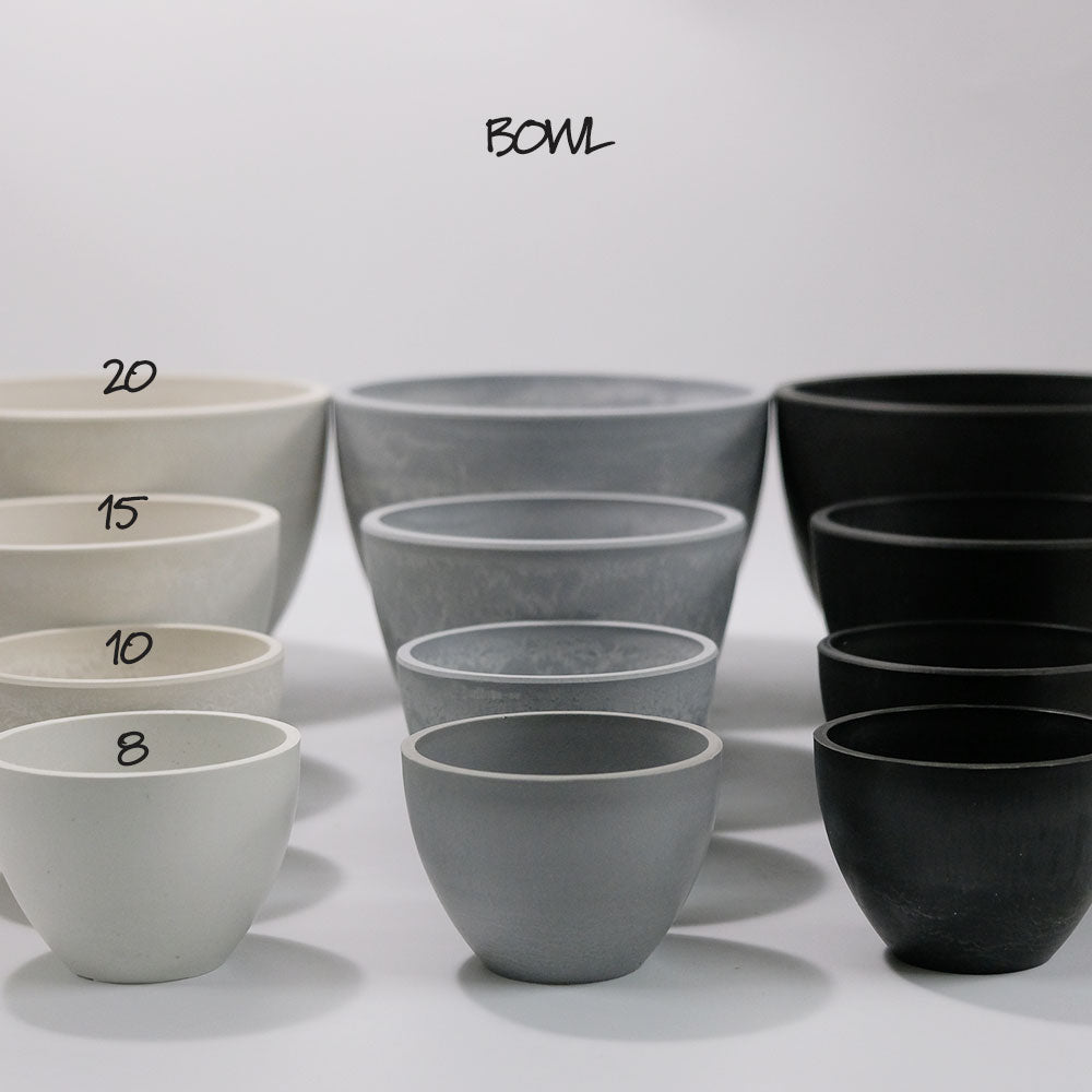 植木鉢 プラ鉢 おしゃれ 軽い プラポット mini bowl 8マーブル 頑丈 塊根植物 多肉 黒プラスチック鉢