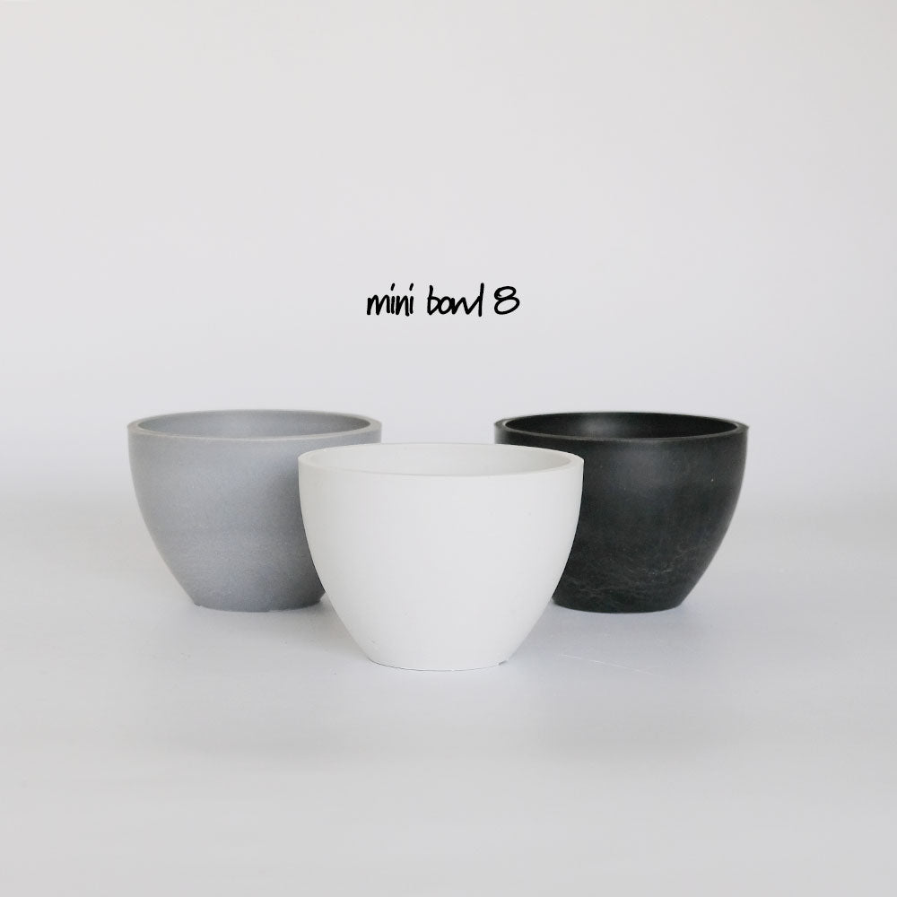 植木鉢 プラ鉢 おしゃれ 軽い プラポット mini bowl 8マーブル 頑丈 塊根植物 多肉 黒プラスチック鉢