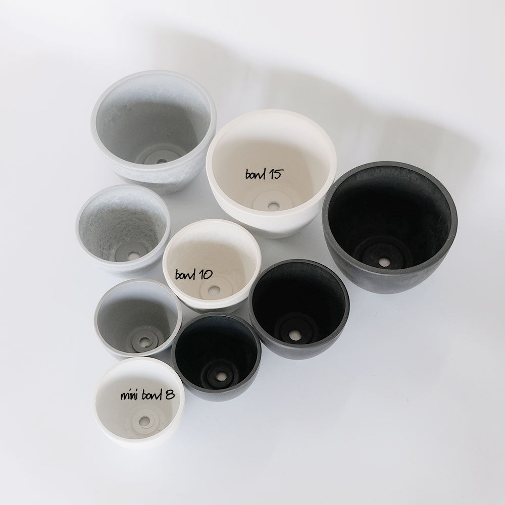 植木鉢 プラ鉢 おしゃれ 軽い プラポット mini bowl 8マーブル 頑丈 塊根植物 多肉 黒プラスチック鉢