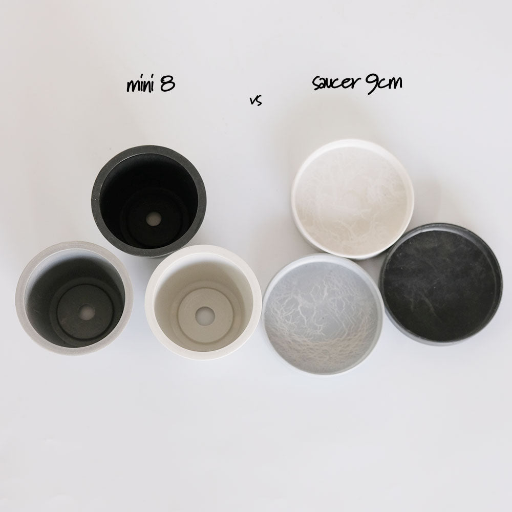植木鉢 おしゃれ 軽い プラポット mini 8 サボテン 頑丈 塊根植物 多肉 黒プラスチック鉢 コーデックス