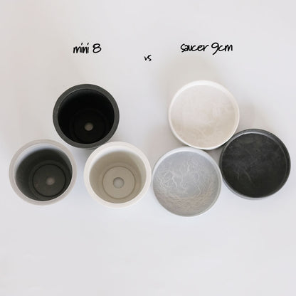 植木鉢 おしゃれ 軽い プラポット mini 8 サボテン 頑丈 塊根植物 多肉 黒プラスチック鉢 コーデックス