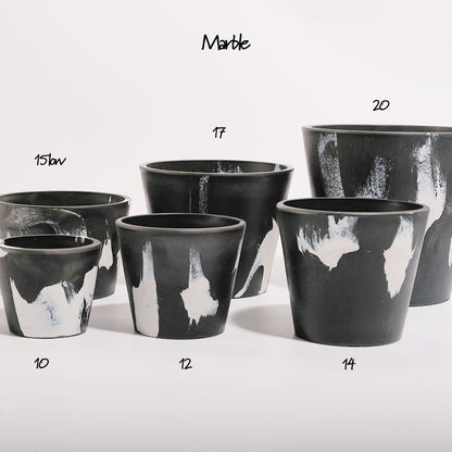 黒プラ鉢 マーブルポット 10 サボテン 頑丈 おしゃれ 塊根植物 多肉 黒プラスチック鉢 コーデックス 径10cm 高さ8cm 3号