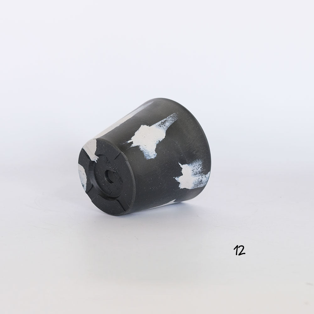 黒プラ鉢  マーブルポット 12 BLACK PLASTIC POT おしゃれ 塊根植物 多肉 黒プラスチック鉢 コーデックス 径12cm 高さ10cm 黒白