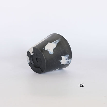 黒プラ鉢  マーブルポット 12 BLACK PLASTIC POT おしゃれ 塊根植物 多肉 黒プラスチック鉢 コーデックス 径12cm 高さ10cm 黒白