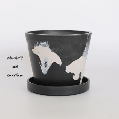 黒プラ鉢 マーブルポット 17 ビザールプランツ BLACK PLASTIC POT 塊根植物 多肉 黒プラスチック鉢 コーデックス 径17cm 高さ13.5cm スタンダード