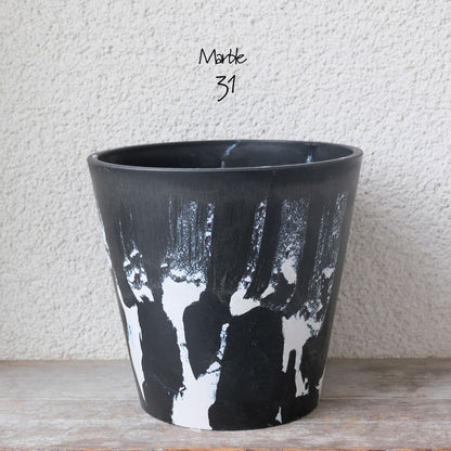 黒プラ鉢  マーブルポット31ハイタイプ 頑丈 塊根植物 多肉 黒プラスチック鉢 コーデックス 径31cm 高さ30cm 黒白
