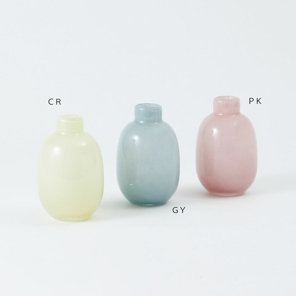 花瓶 おしゃれ ミルキー GLASS フラワーベース バロン 花瓶 かわいい 志成販売
