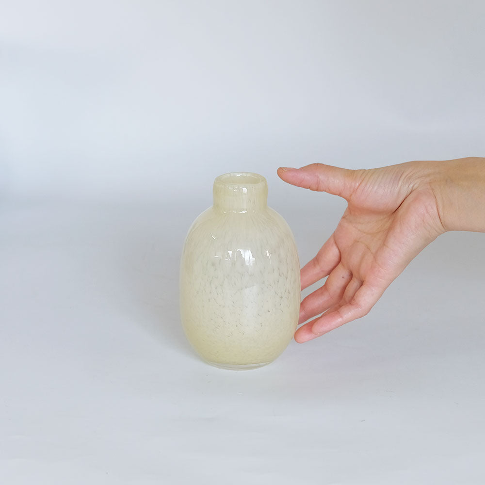 花瓶 おしゃれ ミルキー GLASS フラワーベース バロン 花瓶 かわいい 志成販売