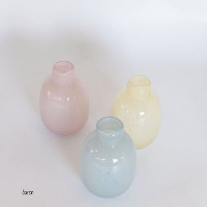花瓶 おしゃれ ミルキー GLASS フラワーベース バロン 花瓶 かわいい 志成販売