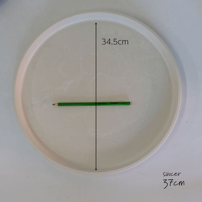 受皿 37cm  ブラックポット用 サボテン 頑丈 おしゃれ  塊根植物 多肉  黒プラスチック鉢  コーデックス