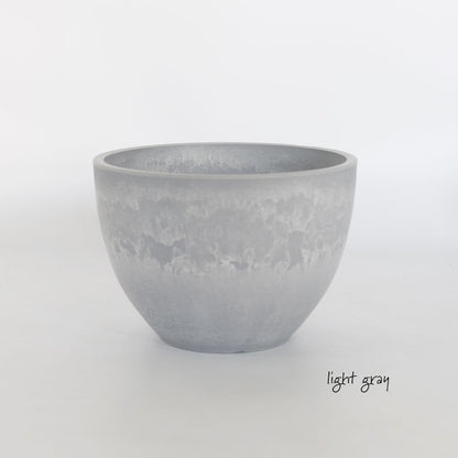 植木鉢 W&G ポット bowl 20 サボテン 頑丈 おしゃれ 塊根植物 多肉 黒プラスチック鉢 ホワイト グレー