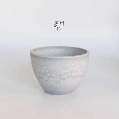 植木鉢 w＆G bowl 15 サボテン 頑丈 おしゃれ 塊根植物 多肉 黒プラスチック鉢 径15cm 高さ11cm ホワイト グレー