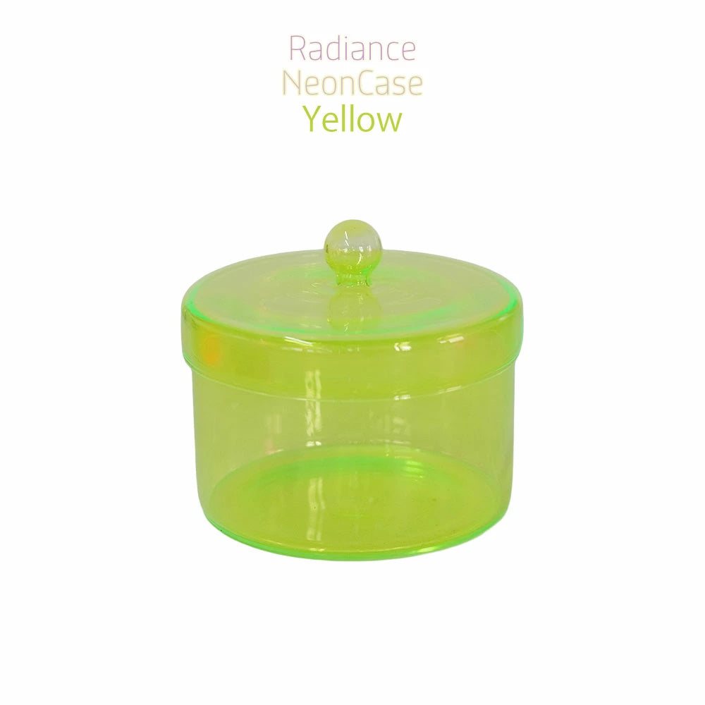 ガラスケース ネオンカラーRadiance Neon Case 蓋付き 黄色 ピンク オレンジ 紫 一輪挿し ポップ ビタミンカラー 軽量 ガラス 平成レトロ |
