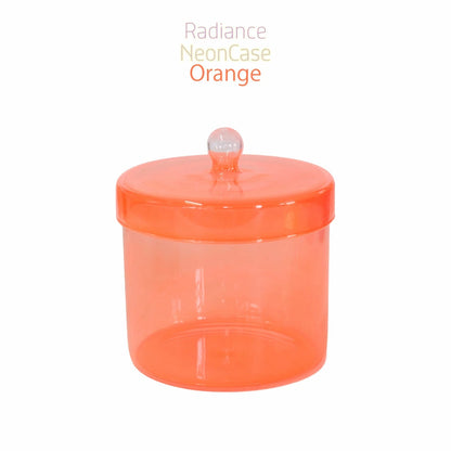 ガラスケース ネオンカラーRadiance Neon Case 蓋付き 黄色 ピンク オレンジ 紫 一輪挿し ポップ ビタミンカラー 軽量 ガラス 平成レトロ |