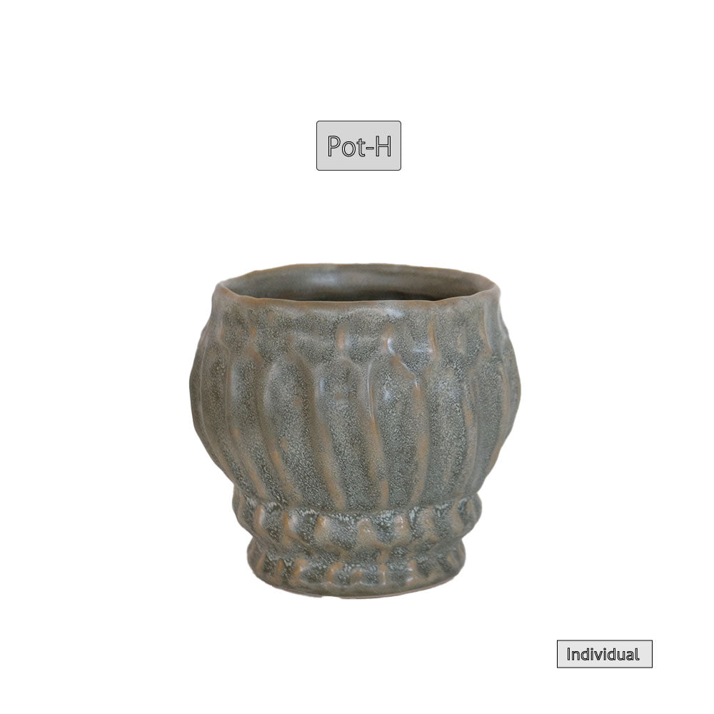 植木鉢 ユニーク individual pot FK 陶器鉢 底穴あり セラミックポット 変形鉢