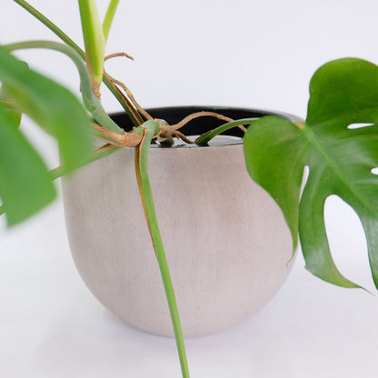 植木鉢  陶器コンカーラウンドM35  おしゃれ ファイバーセメント 屋外OK 底穴あり 径36cm 高30cm 底穴あり