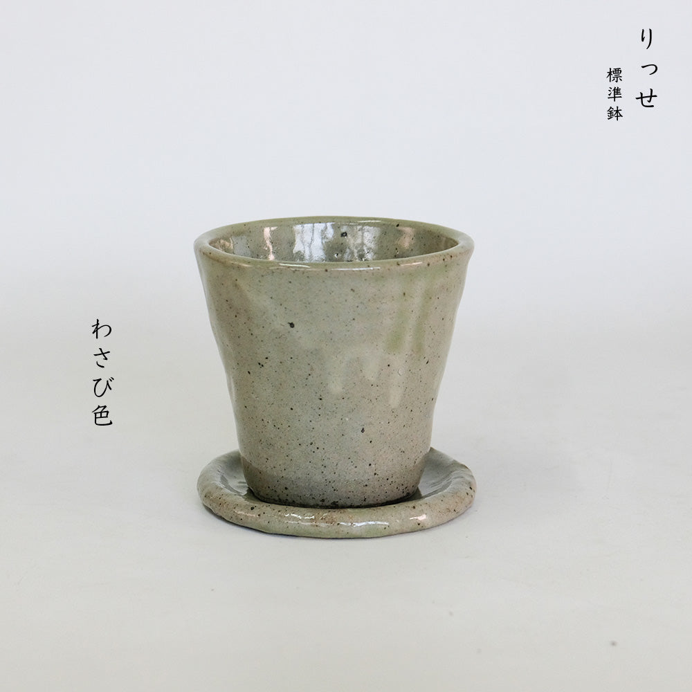 植木鉢 Lisse りっせ10 陶器鉢 常滑 和風 径10.5cm 高10.5cm 底穴あり tronco