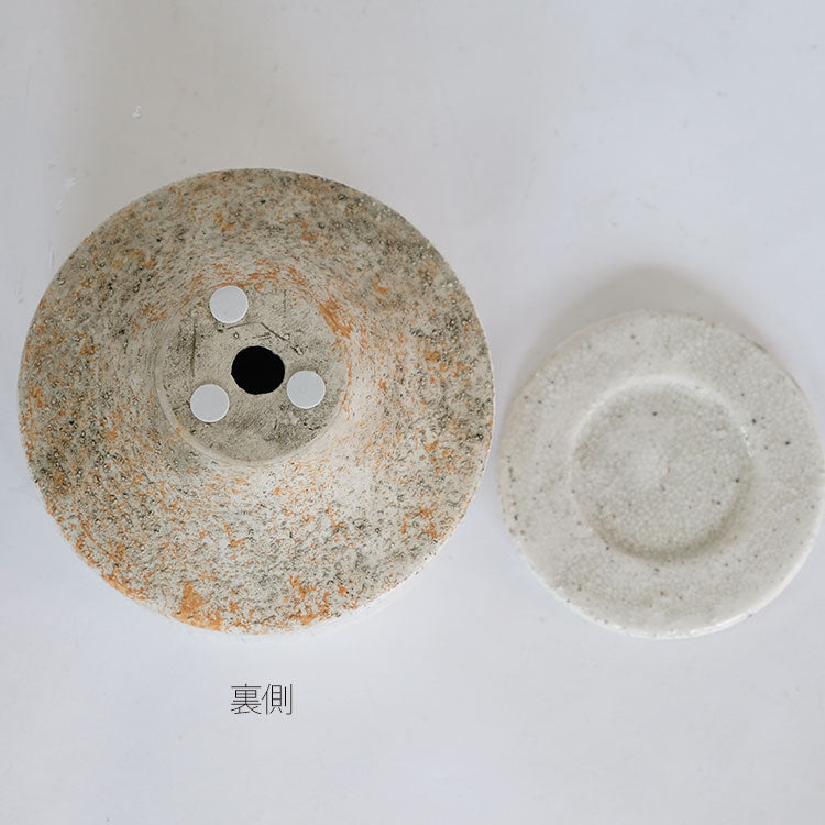 植木鉢 おしゃれ まつほL 受皿付き 陶器鉢 径15cm 高10cm 底穴あり