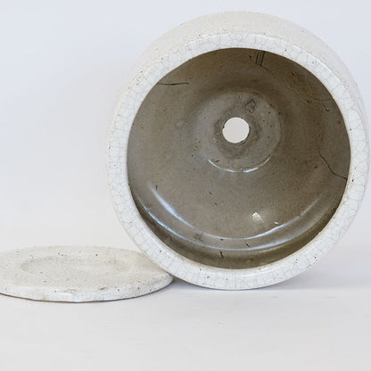 植木鉢 おしゃれ まつほL 受皿付き 陶器鉢 径15cm 高10cm 底穴あり