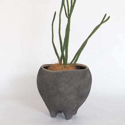 はなのさとL 植木鉢 おしゃれ セラミック 和洋折衷 底穴あり 径17.5cm 高16.5cm 底穴あり