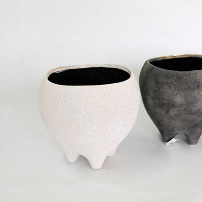 はなのさとL 植木鉢 おしゃれ セラミック 和洋折衷 底穴あり 径17.5cm 高16.5cm 底穴あり