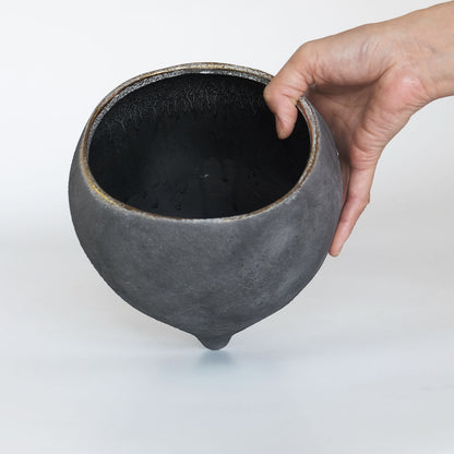 はなのさとL 植木鉢 おしゃれ セラミック 和洋折衷 底穴あり 径17.5cm 高16.5cm 底穴あり