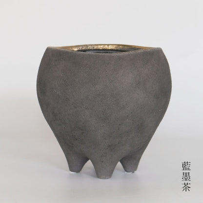はなのさとL 植木鉢 おしゃれ セラミック 和洋折衷 底穴あり 径17.5cm 高16.5cm 底穴あり
