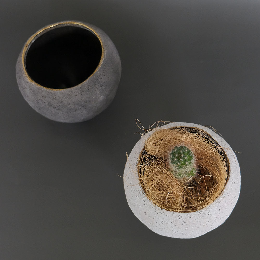 はなのさとM 植木鉢 おしゃれ セラミック 和洋折衷 径16cm 高15cm 底穴あり