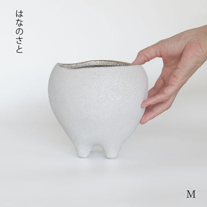 はなのさとM 植木鉢 おしゃれ セラミック 和洋折衷 径16cm 高15cm 底穴あり