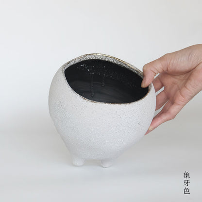 はなのさとM 植木鉢 おしゃれ セラミック 和洋折衷 径16cm 高15cm 底穴あり