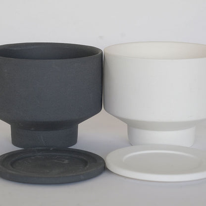 植木鉢 おしゃれ 陶器鉢 はなせ 受皿付 セラミック鉢 釉薬鉢 径10cm 高9cm 底穴あり