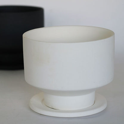 植木鉢 おしゃれ 陶器鉢 はなせ 受皿付 セラミック鉢 釉薬鉢 径10cm 高9cm 底穴あり