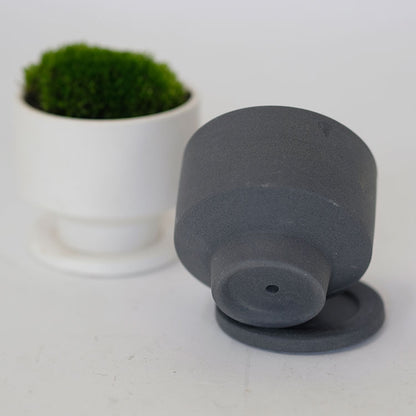 植木鉢 おしゃれ 陶器鉢 はなせminimini 受皿付セラミック釉薬鉢 径5cm 高4cm 底穴あり