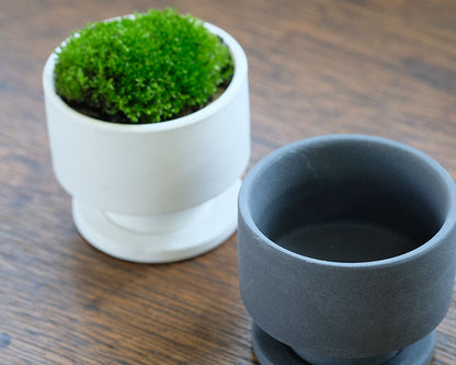 植木鉢 おしゃれ 陶器鉢 はなせminimini 受皿付セラミック釉薬鉢 径5cm 高4cm 底穴あり