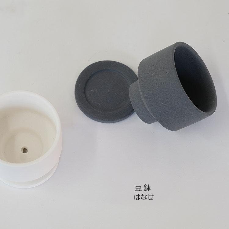 植木鉢 おしゃれ 陶器鉢 はなせminimini 受皿付セラミック釉薬鉢 径5cm 高4cm 底穴あり