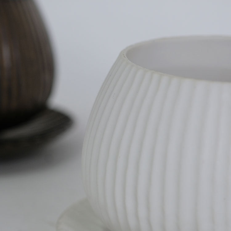 植木鉢 おしゃれ 陶器鉢 ラピスボウル10 受皿付 セラミック 釉薬 径10.5cm 高7.5cm 底穴あり