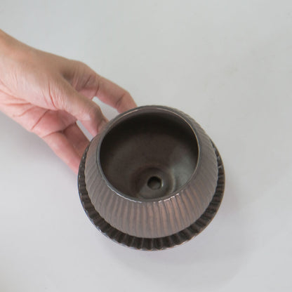 植木鉢 おしゃれ 陶器鉢 ラピスボウル10 受皿付 セラミック 釉薬 径10.5cm 高7.5cm 底穴あり