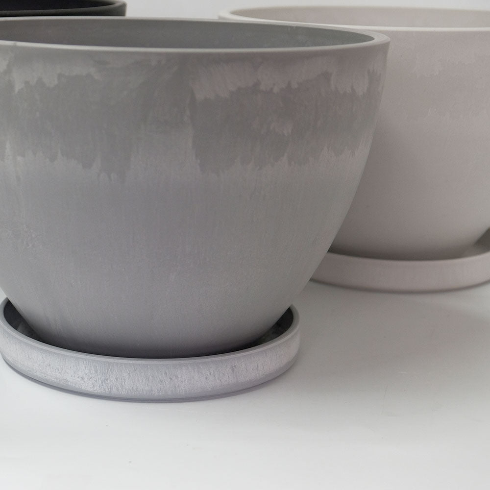 植木鉢 おしゃれ 黒プラ鉢 ブラックポット bowl 30 頑丈 塊根植物 コーデックス black plastic pot