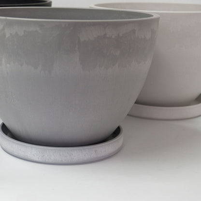 植木鉢 おしゃれ 黒プラ鉢 ブラックポット bowl 30 頑丈 塊根植物 コーデックス black plastic pot