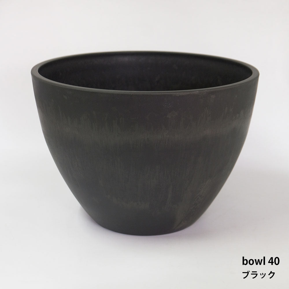 bowl 40 植木鉢 プラ鉢 ブラックポット  サボテン 頑丈 おしゃれ 塊根植物 多肉 黒プラスチック鉢 白 灰 black plastic pot 径40cm 高さ28cm