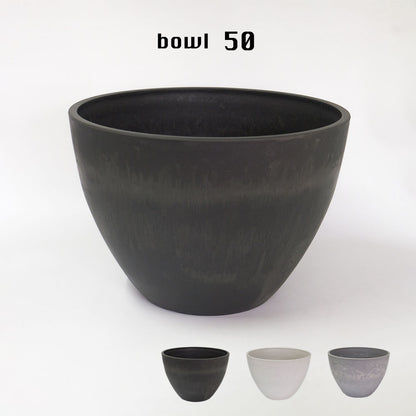 bowl50 黒プラ鉢 ブラックポット ホワイト グレー サボテン 頑丈 おしゃれ 塊根植物 多肉  メダカ 睡蓮鉢 径50cm 高さ35cm