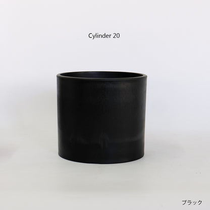 ブラックポット シリンダー20 頑丈 おしゃれ 塊根植物 多肉 黒プラスチック鉢  コーデックス 植木鉢 プラ鉢 black pot 径20 高さ18cm ブラック ホワイト