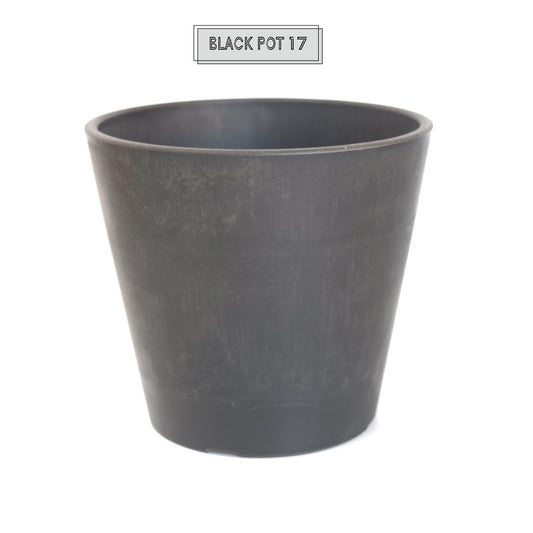 植木鉢 ブラックポット17 black plastic pot 頑丈 おしゃれ 塊根植物 多肉 黒プラスチック鉢 径17cm 高さ13.5cm スタンダード