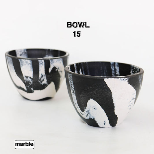 黒プラ鉢 bowl 15 マーブル 塊根植物 多肉 黒プラスチック鉢 ヘルメット コーデックス アガベ 径15cm 高さ11cm