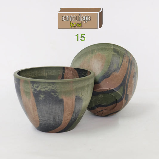 プラ鉢 カモフラージュポット bowl 15 迷彩柄 CAMO  径15cm 高さ11cm 頑丈 コーデックス サボテン
